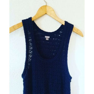 Aerie Knitted Woman’s Knitted Tank Top Navy Sz L